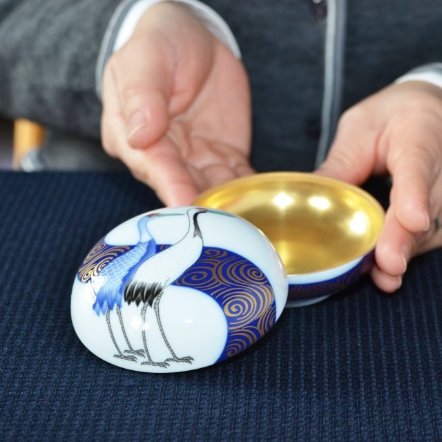 光琳鶴】ボンボニエール|有田焼の老舗-香蘭社オンラインショップ