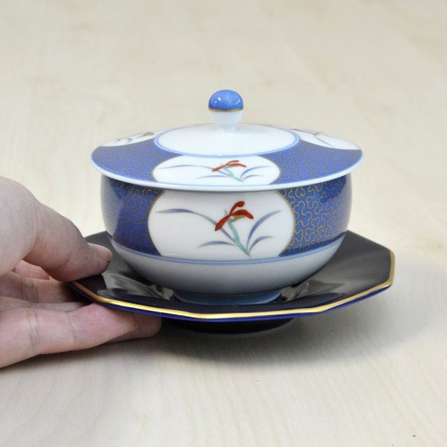 金ミル間取蘭）蓋付湯のみ5客セット|有田焼の老舗-香蘭社オンライン