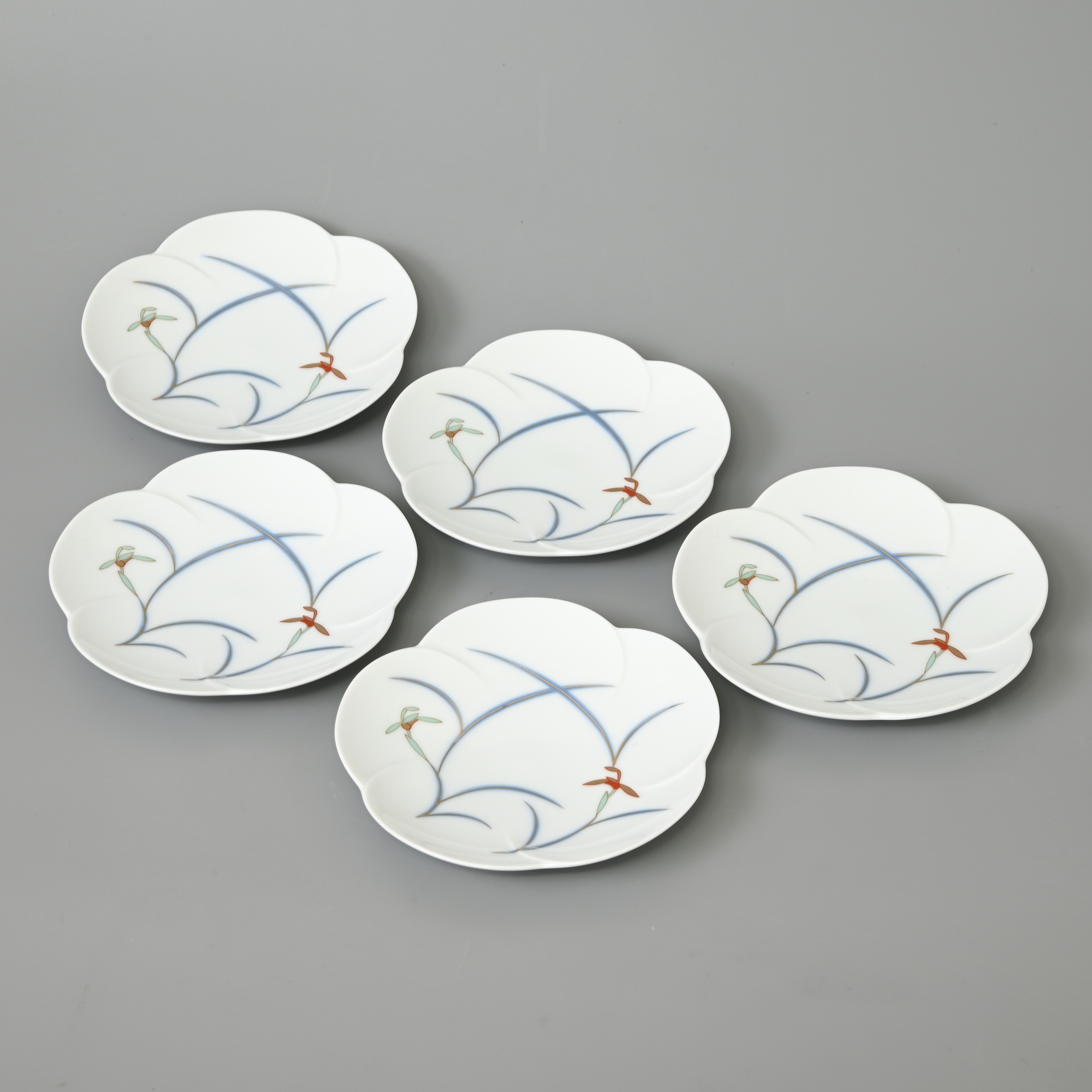 蘭）小皿5枚セット|有田焼の老舗-香蘭社オンラインショップ