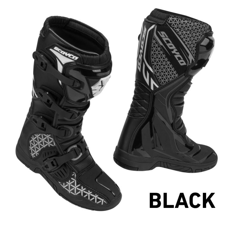 SCOYCO 軽量、初心者にも最適な オフロードブーツ MBM009 ブラック