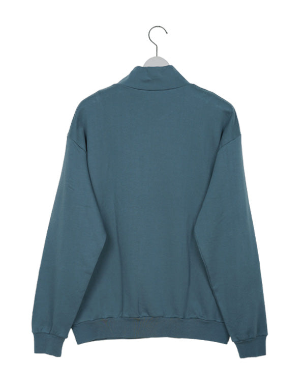 AURALEE / ELASTIC HIGH GAUGE SWEAT HALF ZIP P/O / A26SP01NU