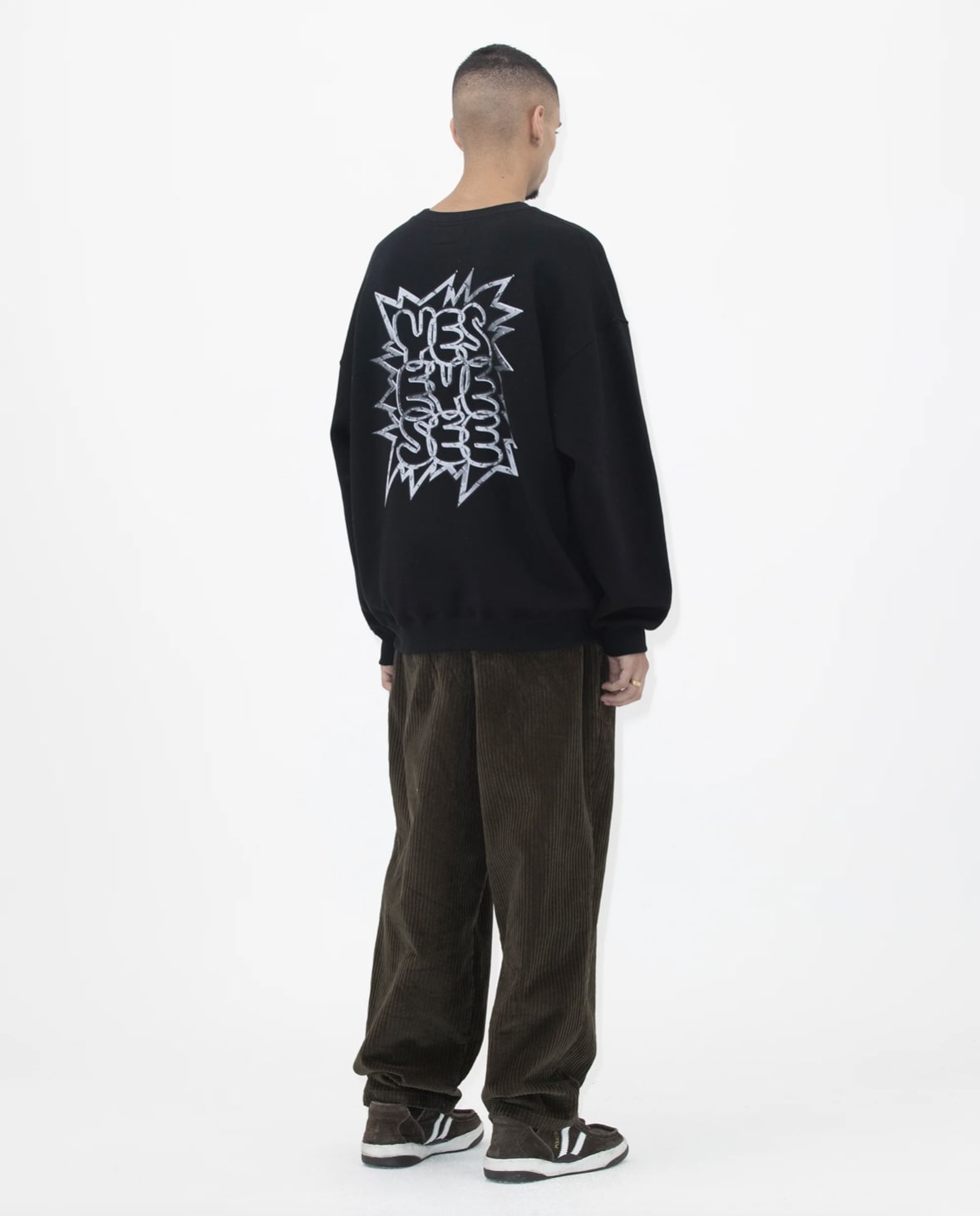 YES EYE SEE/イエスアイシー/Y.E.S Steel Logo Sweatshirt(M BLACK