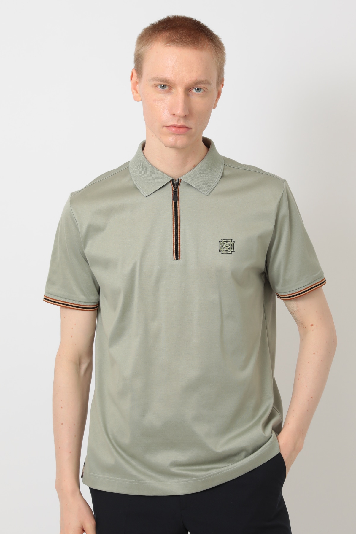 GIZAコットン DAKSカラーライン ポロシャツ A52M184702｜DAKS