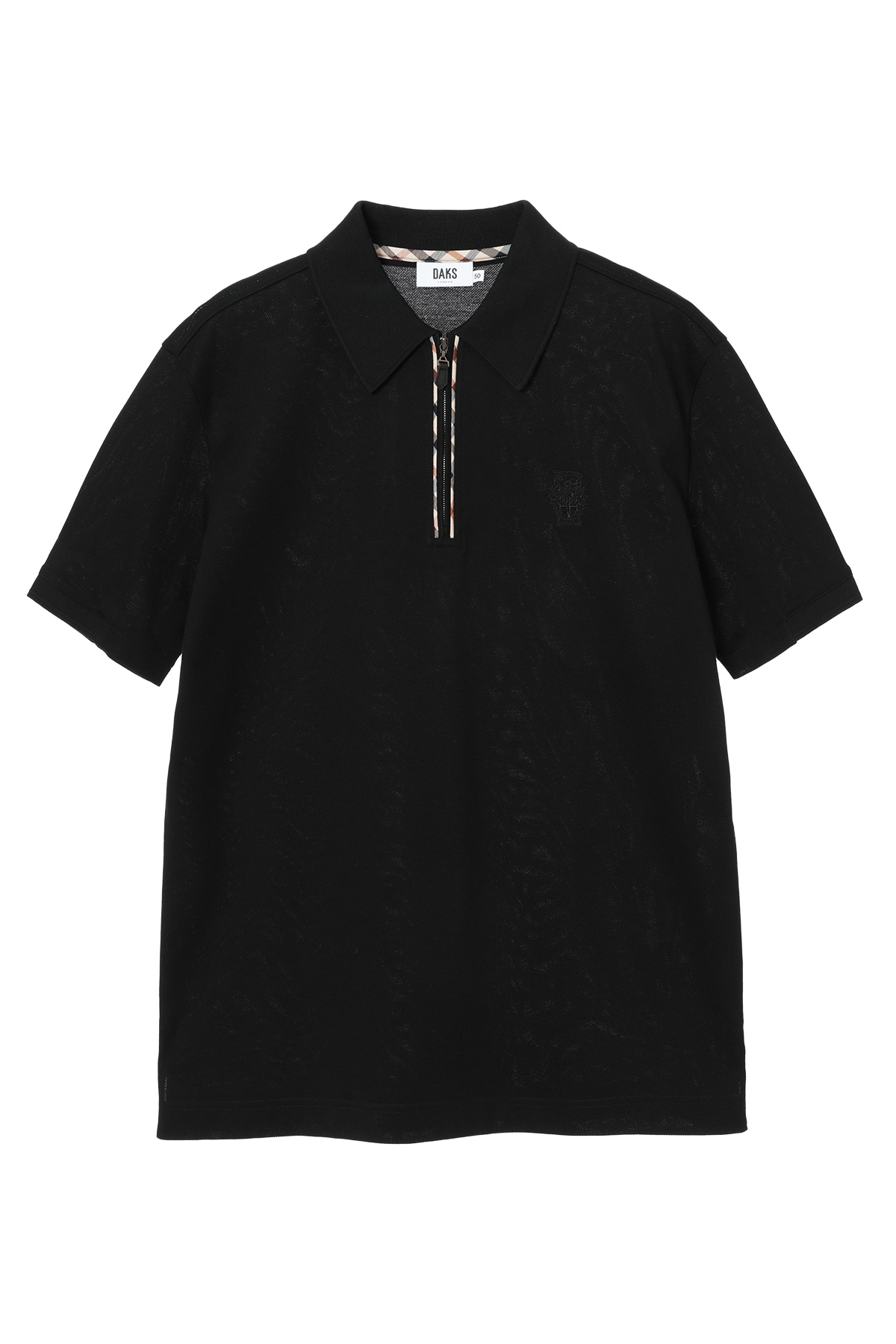 フロントジップ ハウスチェックパイピング ポロシャツ｜DAKS（ダックス