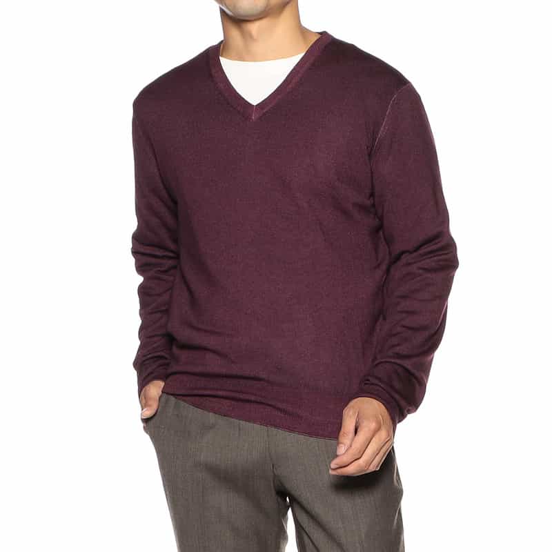 Vネック ウールニットプルオーバー（2226185）｜CRUCIANI(クルチアーニ