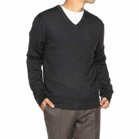 Vネック ウールニットプルオーバー（2226185）｜CRUCIANI(クルチアーニ