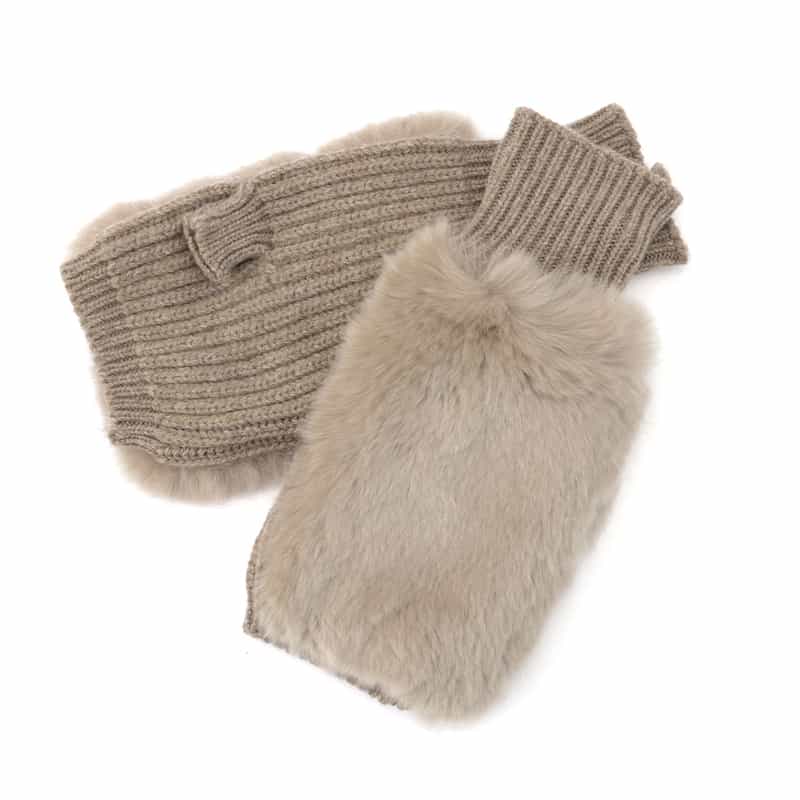 ALPO ＜アルポ＞レッキスファー付きフィンガーレスニットグローブ