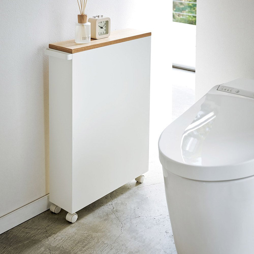 ハンドル付きスリムトイレラック タワー｜山崎実業 – イルムス