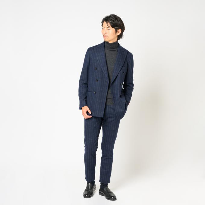 メリノジャージー ダブルブレスト ネイビーストライプ | ONLY ONLINE STORE