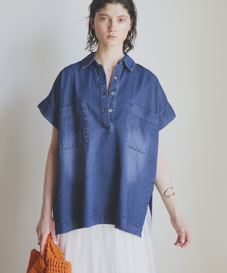 デニムスキッパーチュニック(38 BLUE): トップス｜PMbox P&M OFFICIAL