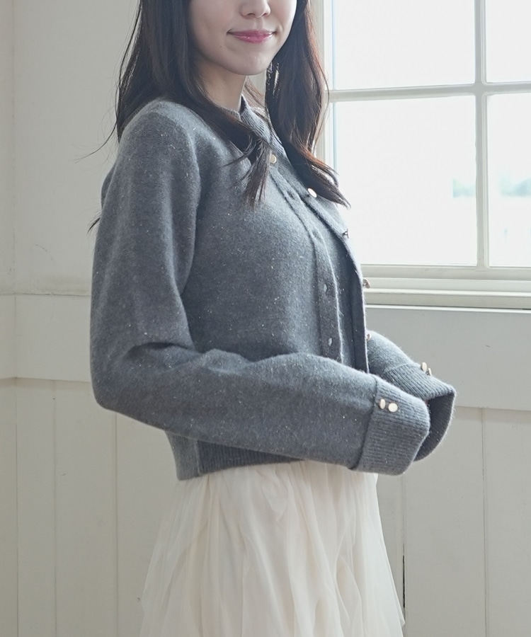 金ボタンラメニットアンサンブル(M WINE): トップス｜PMbox P&M