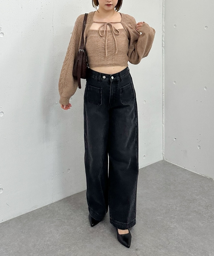 ケーブルニットボレロアンサンブル(M GRAY): トップス｜PMbox P&M