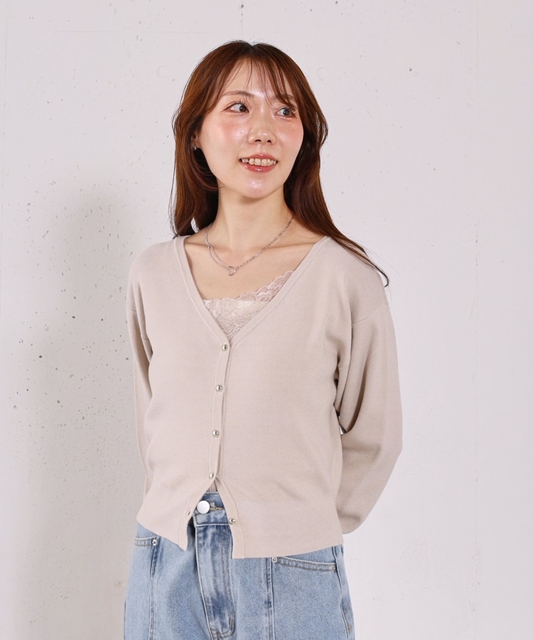 レーストリムニットアンサンブル(M OFF WHITE): トップス｜PMbox P&M