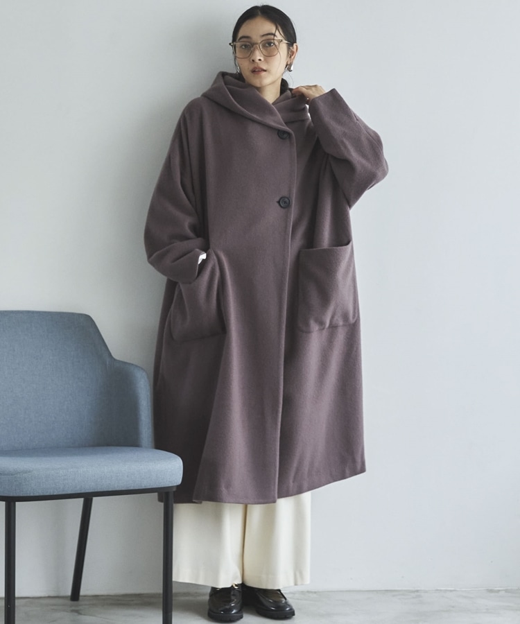 フードガウンロングコート(38 GRAY): アウター｜PMbox P&M OFFICIAL