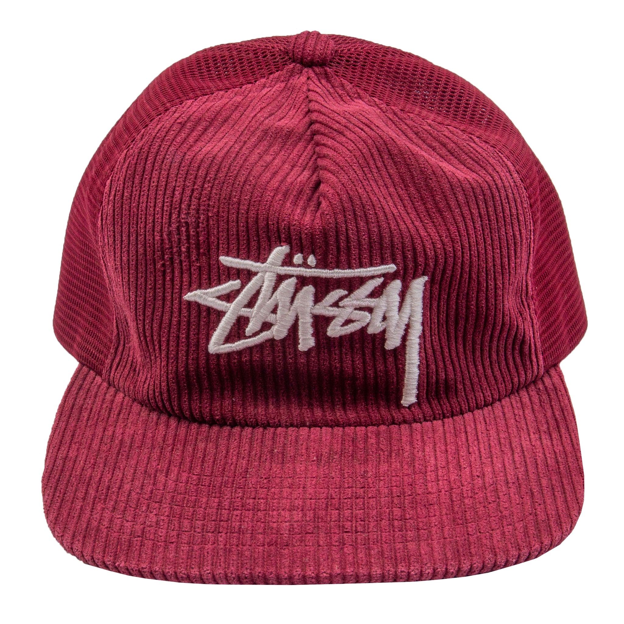 Stussy Maroon Corduroy Trucker Hat PRE-OWNED – On The Arm