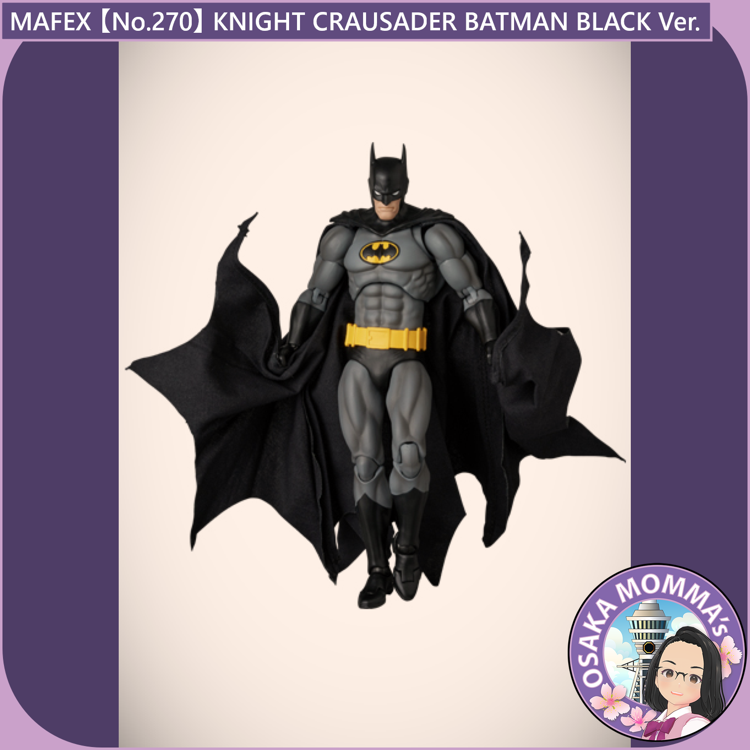 MAFEX【No.270】KNIGHT CRAUSADER BATMAN BLACK Ver. – Osaka Momma's