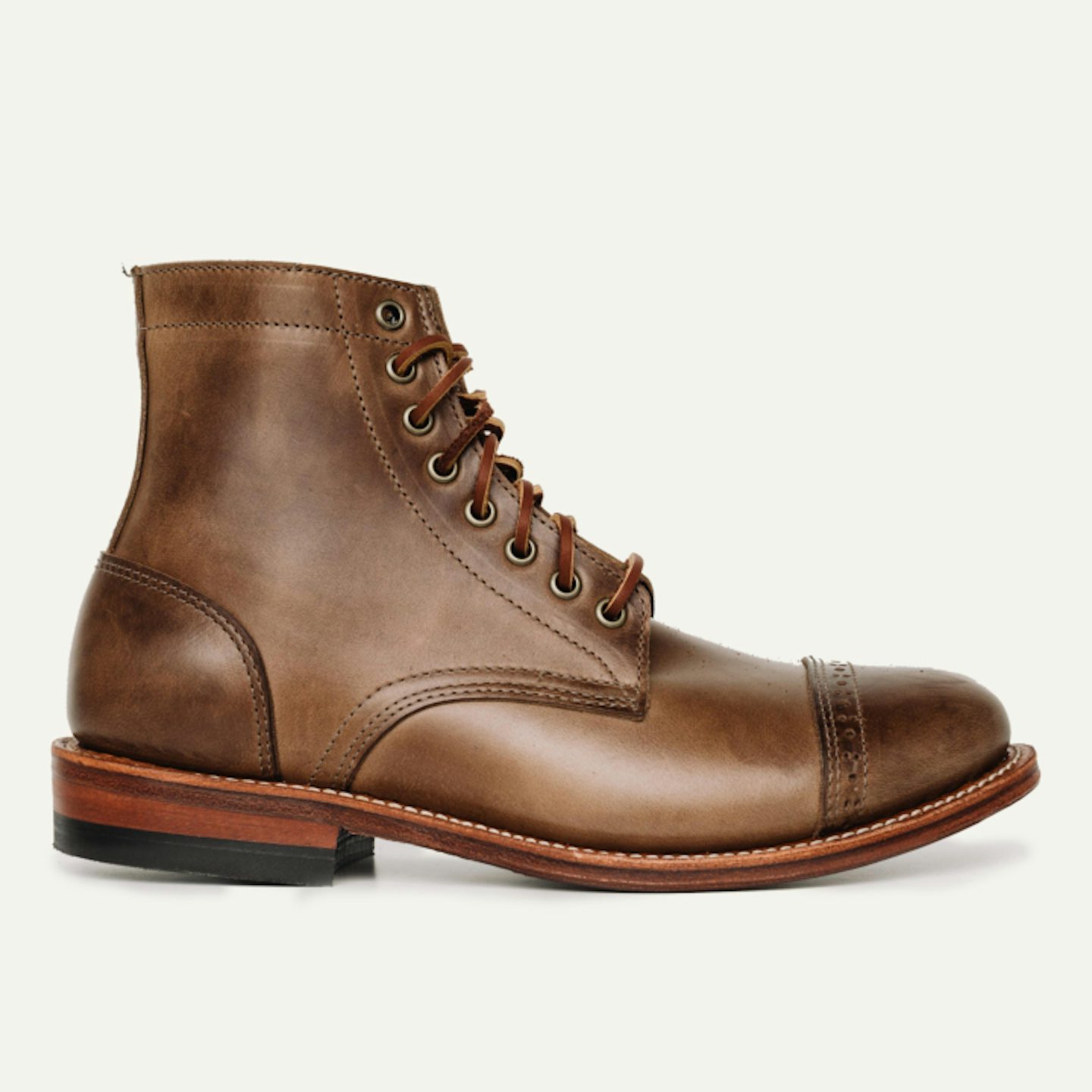 Trench Boot - Natural Chromexcel, Dr. Sole 1091 Cork Half Sole