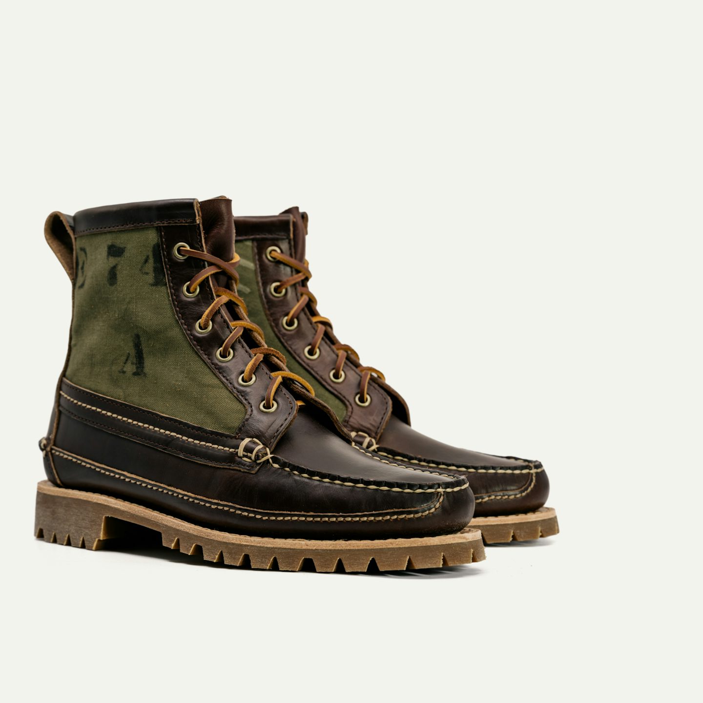 Jungle Duffel Camp Boot - Horween USGI Cotton Duck + Brown
