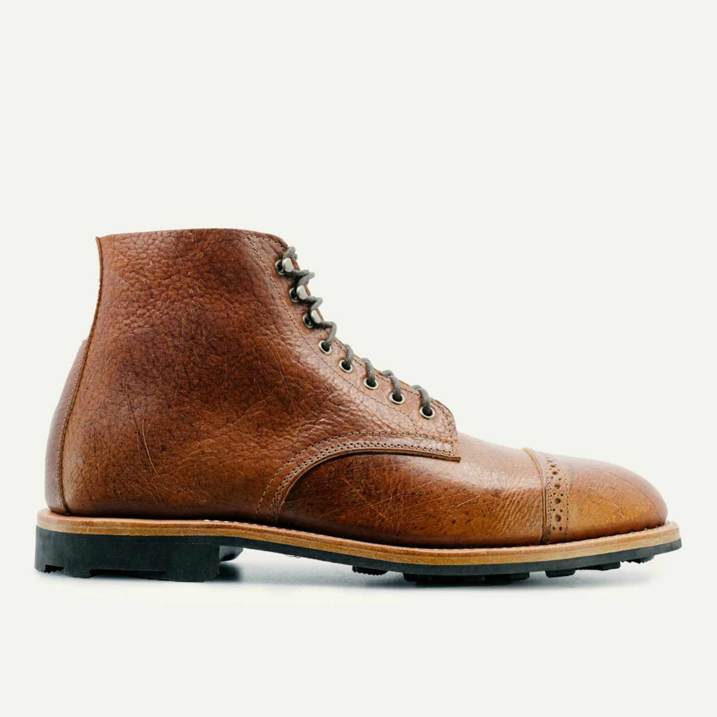 Cap-Toe Lakeshore Boot - Snuff Shrunken Kudu, Dainite Ridgeway