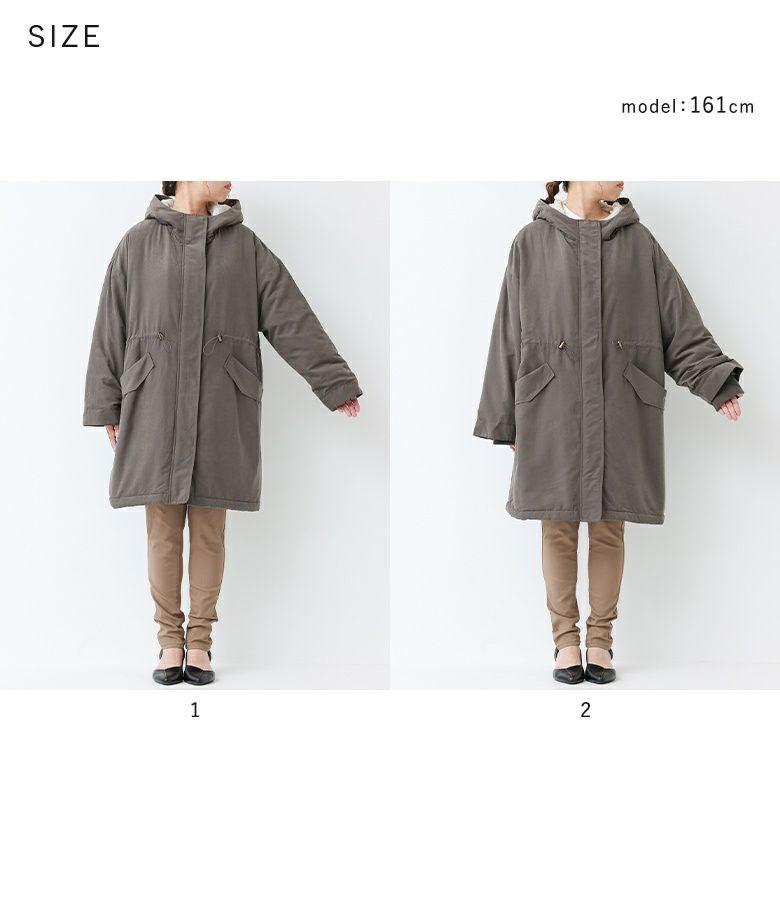 n'OrLABEL裏ボア撥水モッズコート』