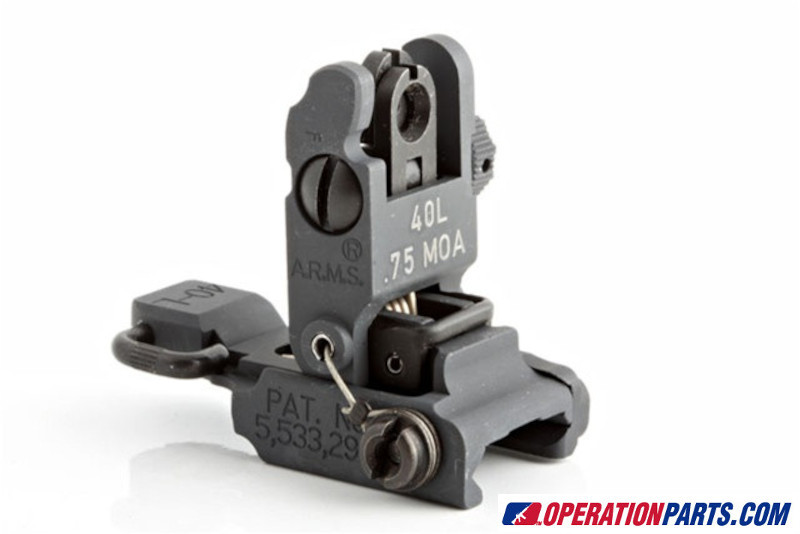 A.R.M.S. #40L Stand Alone Flip Up Rear Sight (Low Profile) (#40L)