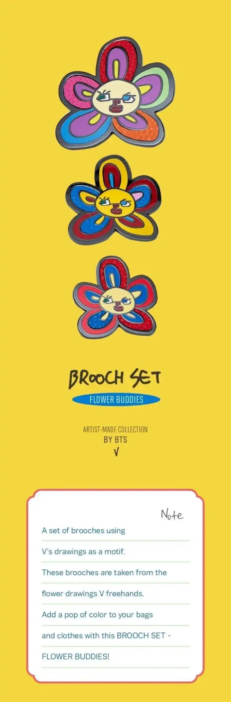 Buy V] Brooch Set [BTS Artist-Made Collection] | Oppa Store