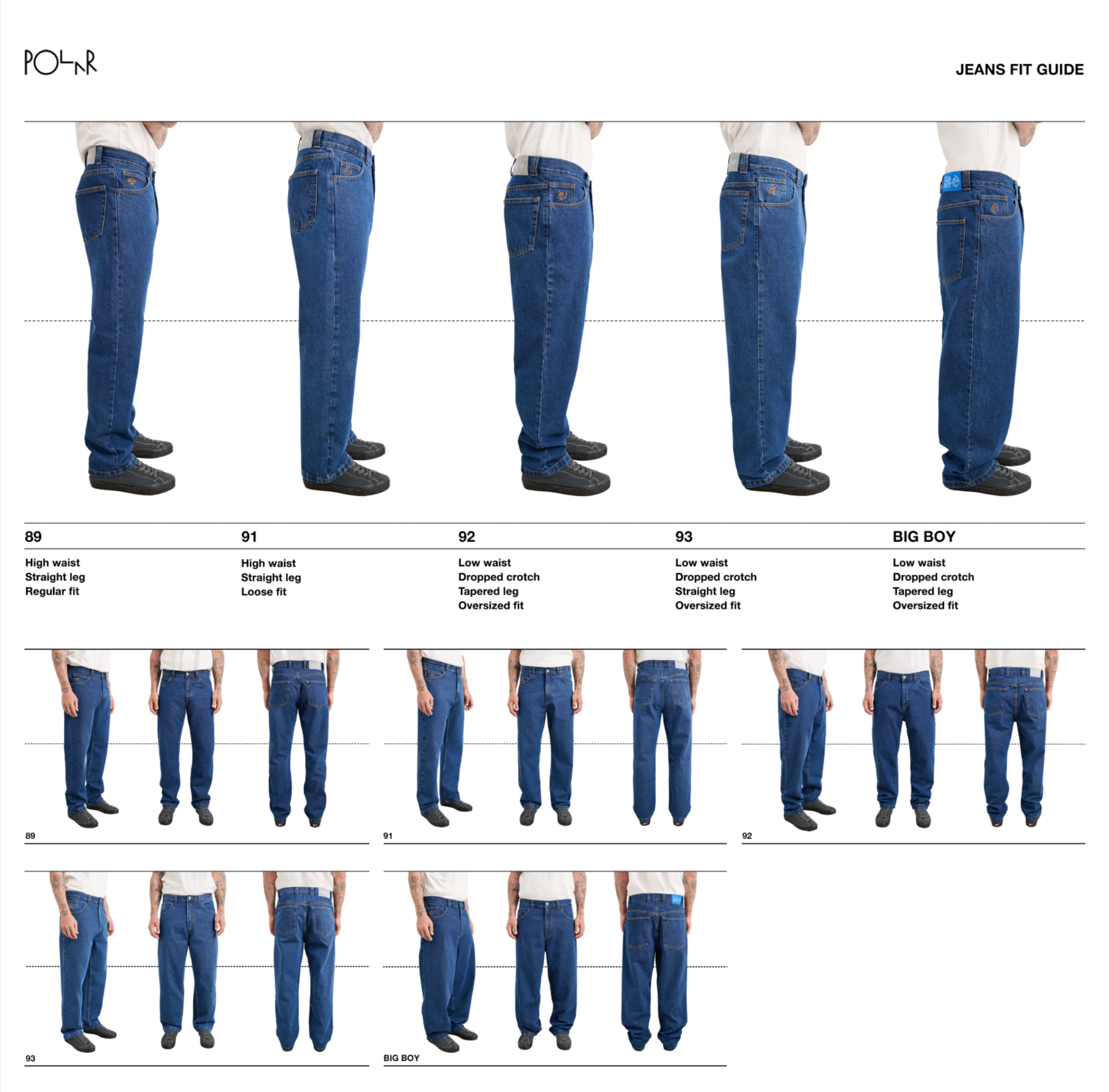 Polar Skate Co. Big Boy Pants OG LOGO Light Blue - Orchard Skateshop