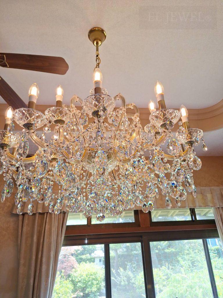 クリスタルシャンデリアの清掃って効果があるのか？検証しました