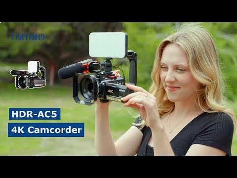 ORDRO Professional 4K Camcorder With 12X Optical Zoom for Youtube