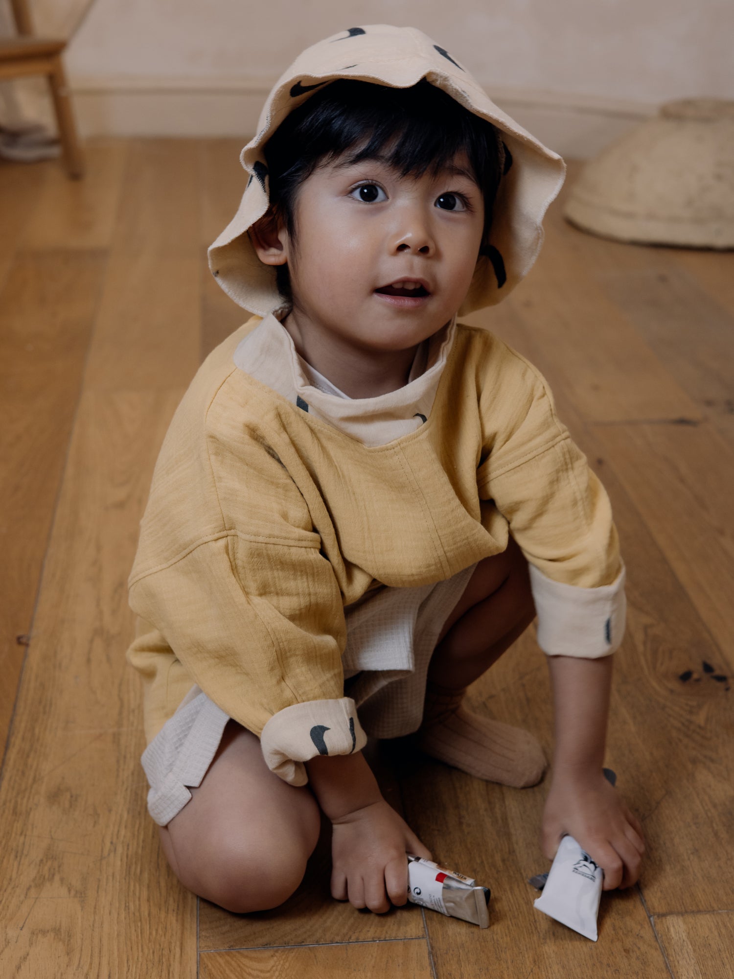 Pebble Midnight Terry Sun Hat | Organic Zoo