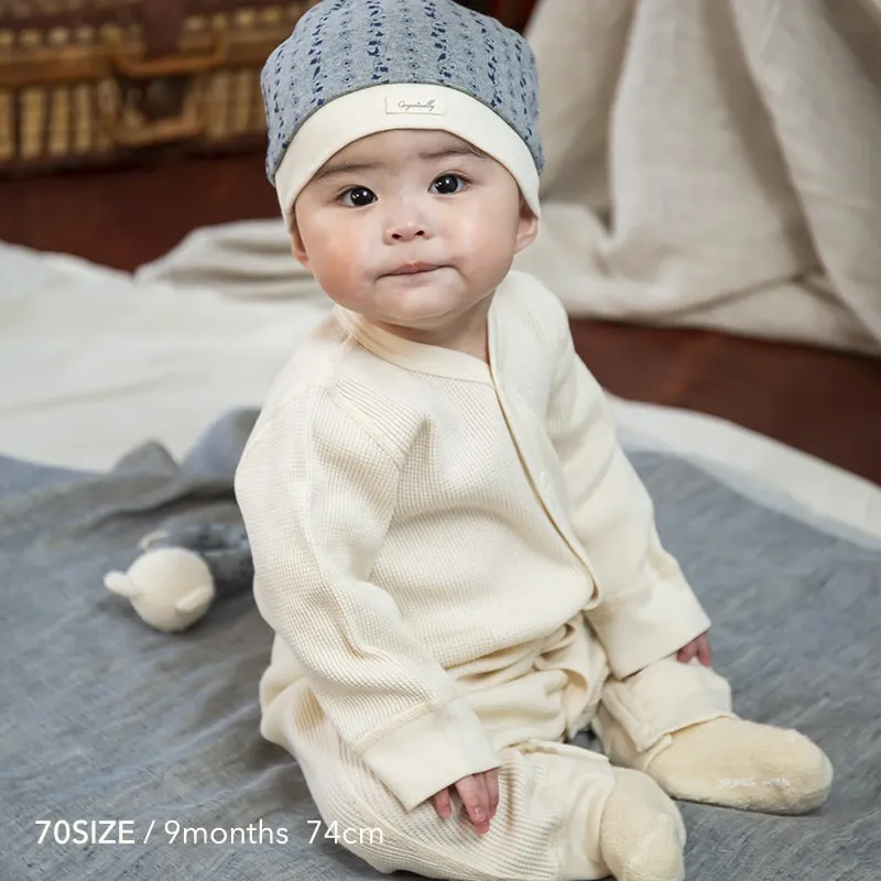 長袖ワッフルロンパース無染色60cm | 出産祝い・ベビー服の通販【公式