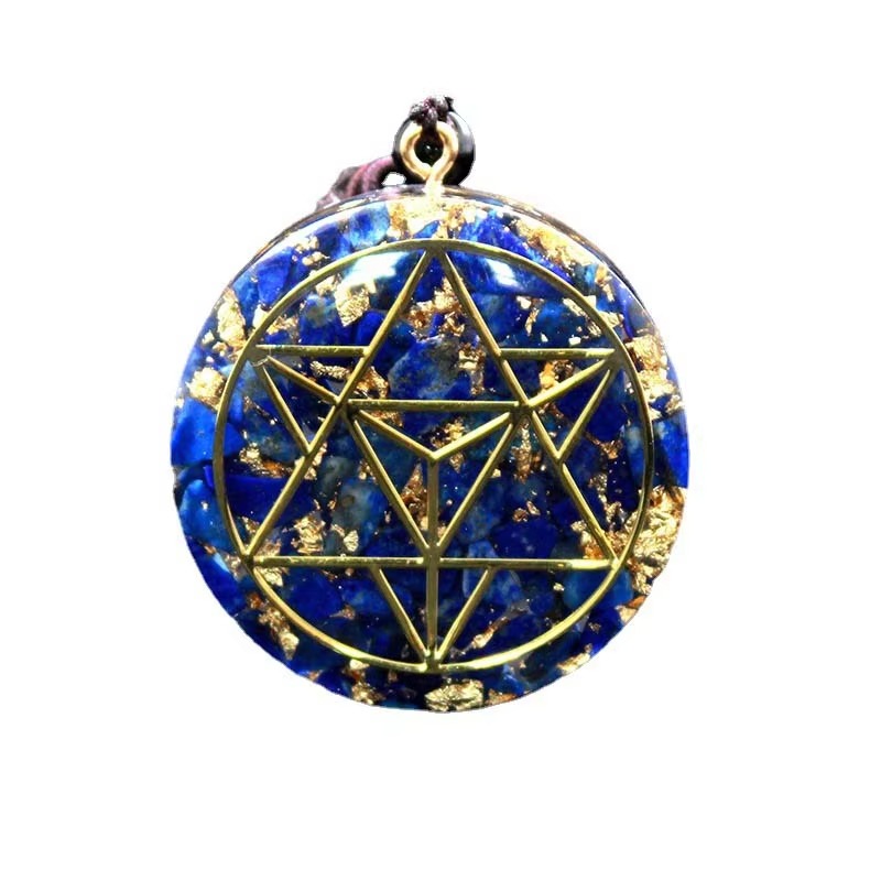 Orgone Pendant Natural Crystal Lapis Lazuli Seven Chakra Pendant