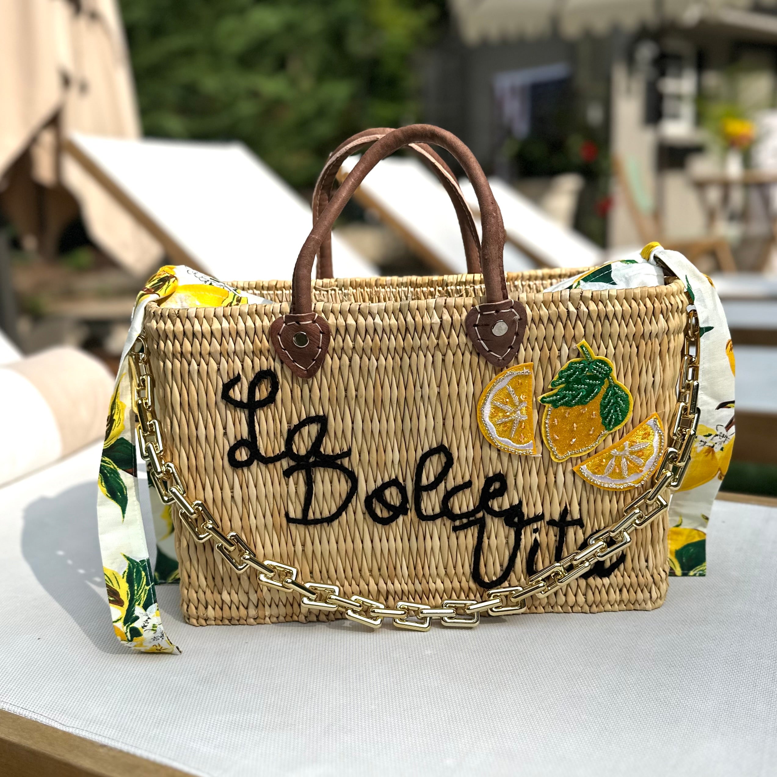 Lilliana La Dolce Vita Leather Handle Reed Bag – Oriana Lamarca