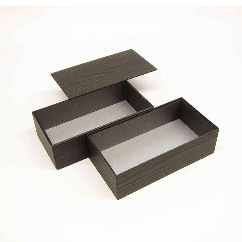 発泡製折箱共蓋付 黒久松 2段 カップ(小鉢65・懐石88角)2ケ用の容器