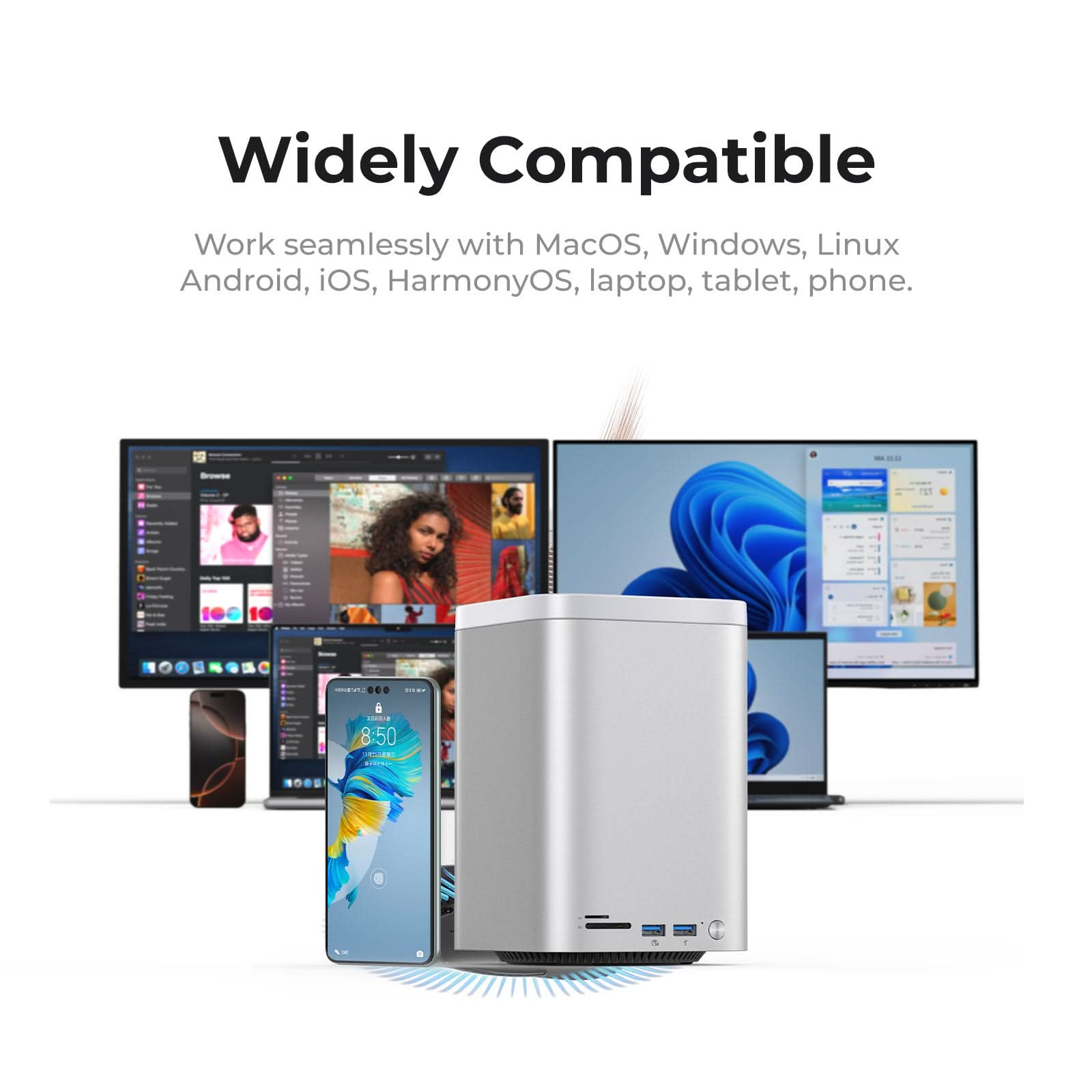 ORICO MiniTower Desktop Hybrid Storage System for Mac mini