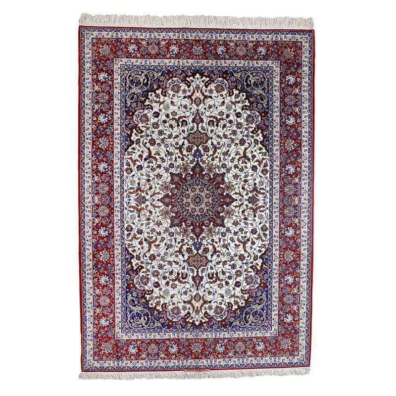 高級ペルシャ絨毯イスファハン産セーラフィアン工房 313×214cm（FX