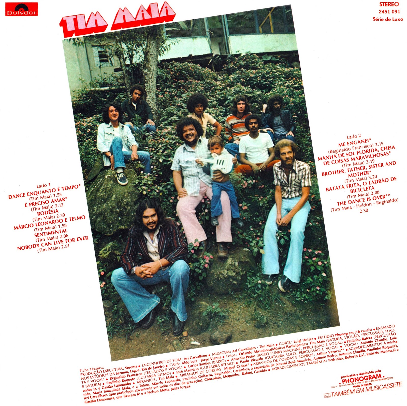 Tim Maia – Tim Maia (1976) album art - Fonts In Use