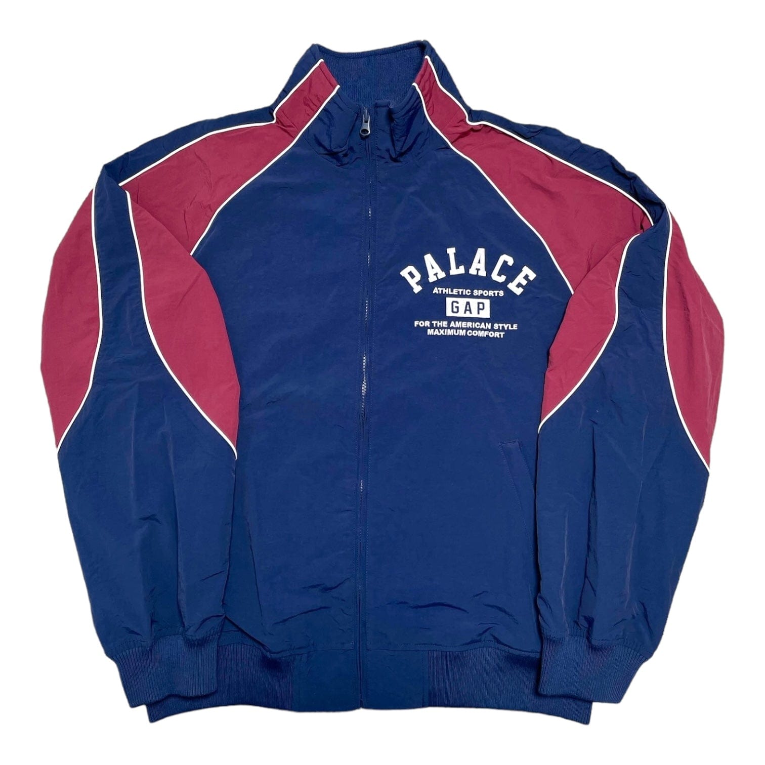 Palace x Gap Nylon Track Jacket Navy Blue Red