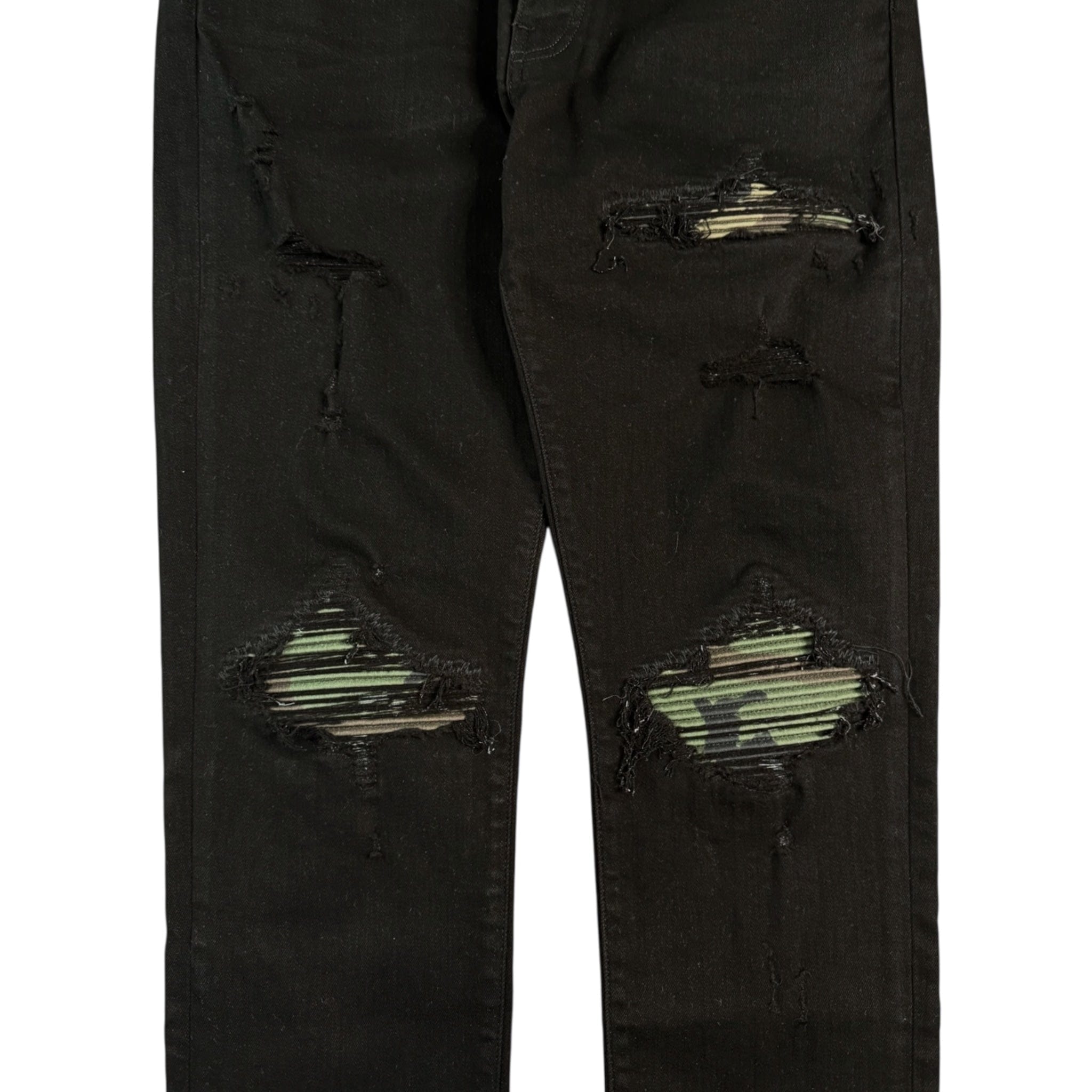 Amiri MX1 Camo Bandana Patch Jeans Antique Black