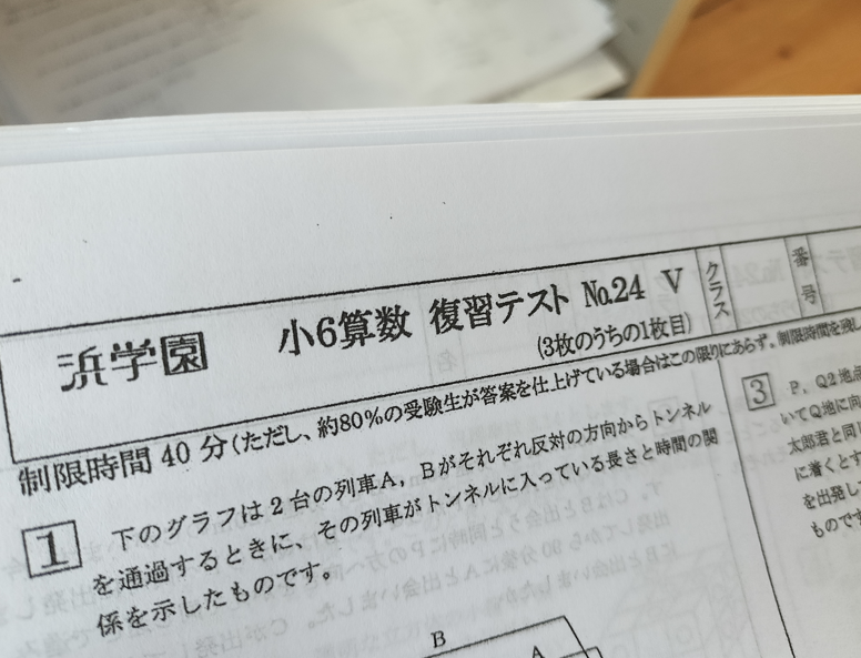 浜学園 小6 マスター Vクラス 復習テスト 4教科 国語 算数 理科 社会p