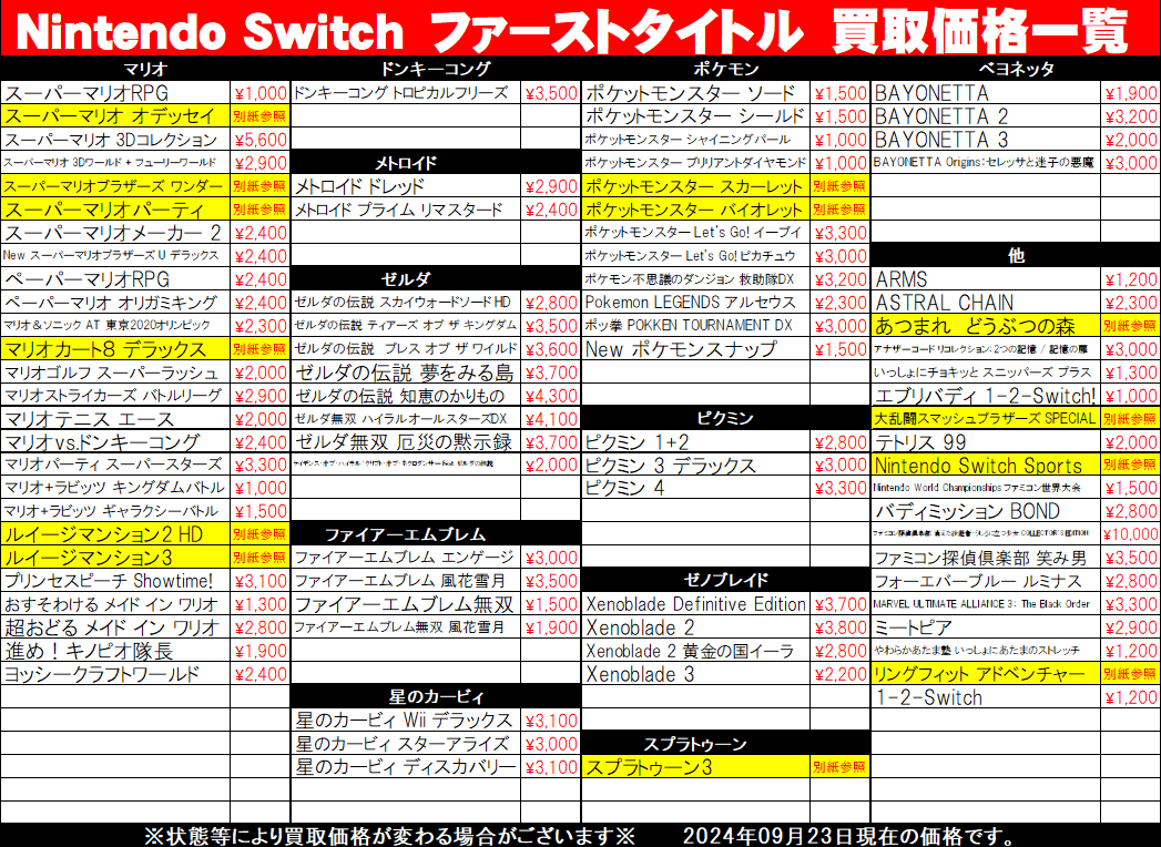 おとなもこどもも】〝Nintendo Switch〟ソフト買取告知【おにーさんお