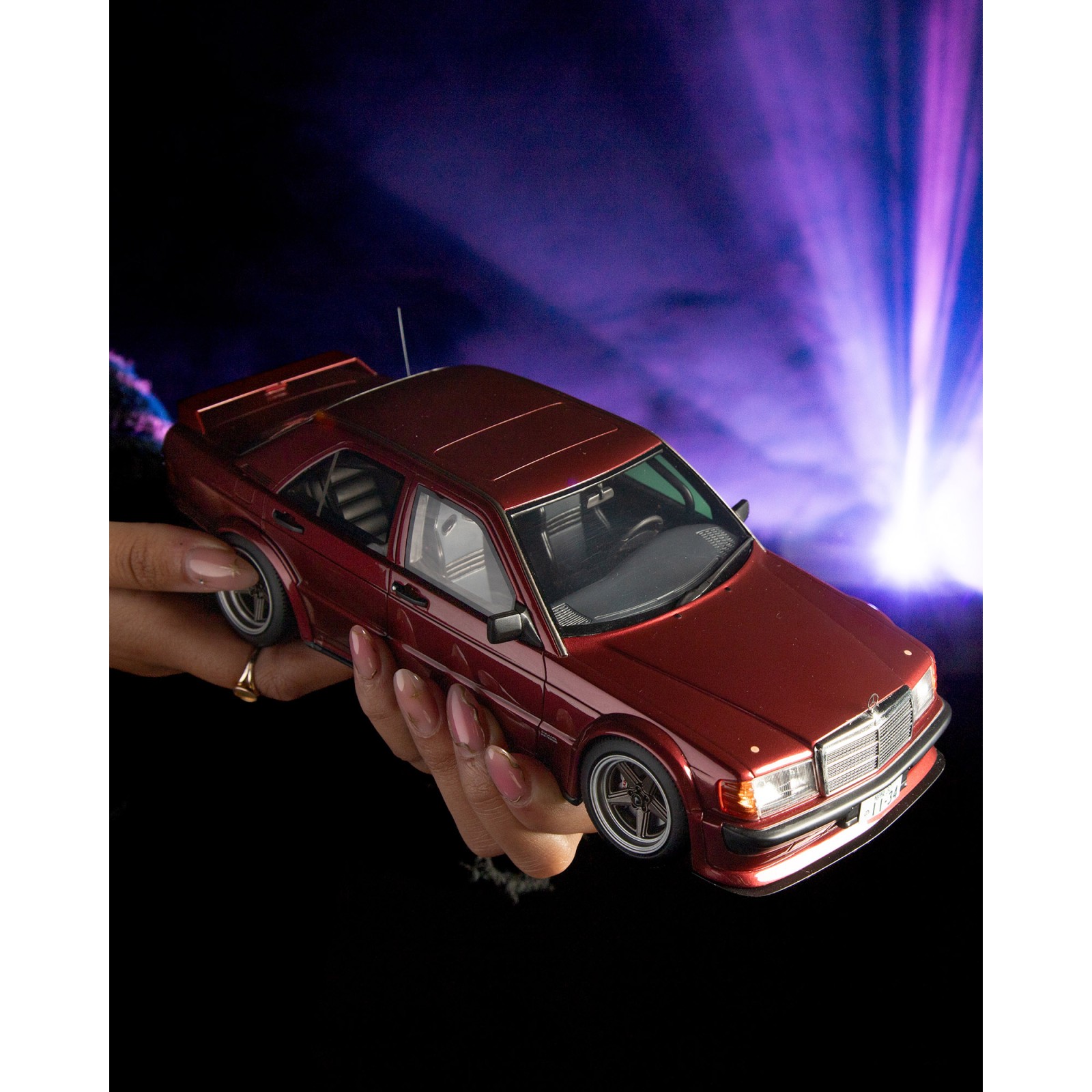RAUH-Welt Republik 190E 2.5-16 1/18 レッド RWB Mercedes-Benz 190E