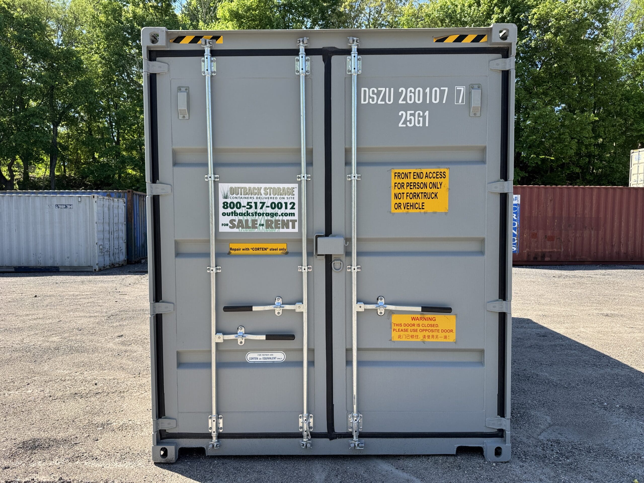 20′ x 8′ x 9.5′ Tall– New **HIGH CUBE DOUBLE DOOR** Shipping