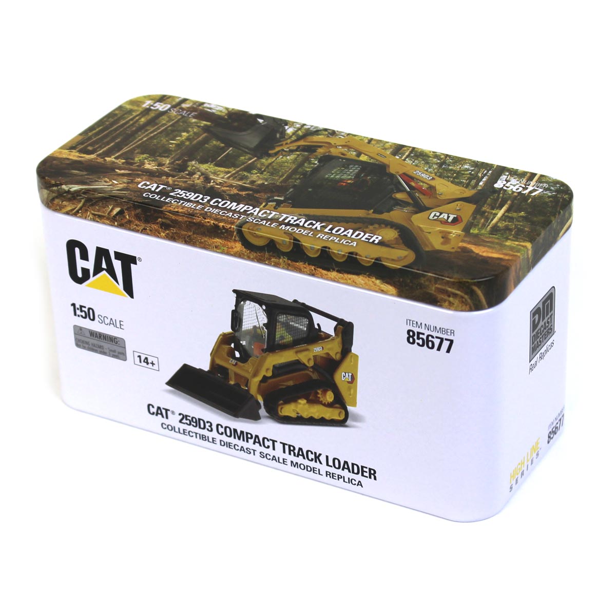 1/50 CAT 259D3 Compact Track Loader with Bucket, Fork & Grapple