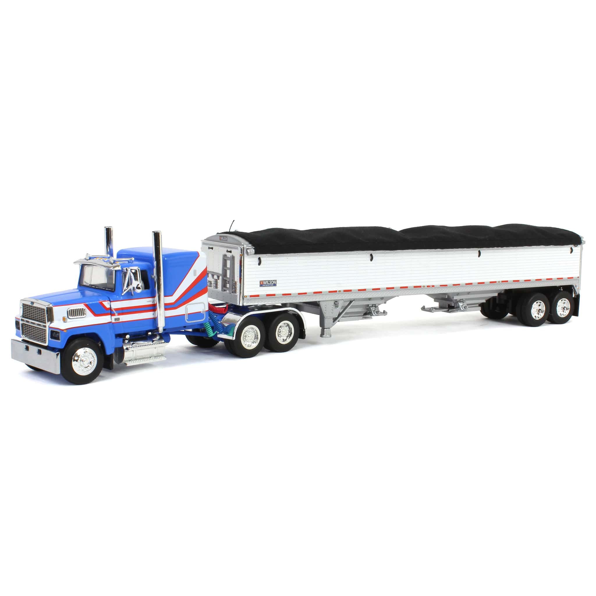 1/64 Blue & White Ford LTL 9000 with Wilson Grain Trailer, DCP by