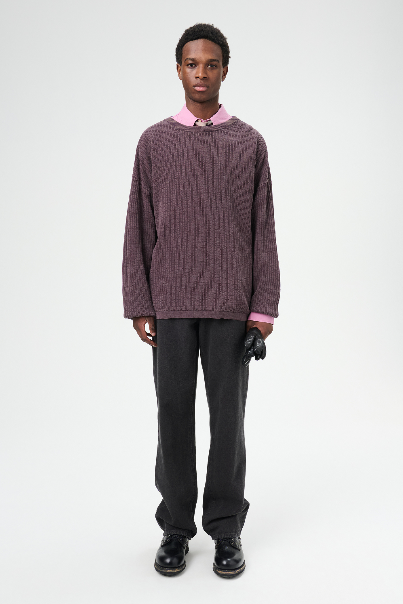 Our Legacy - Popover Roundneck Mystic Plum Habitable Silk