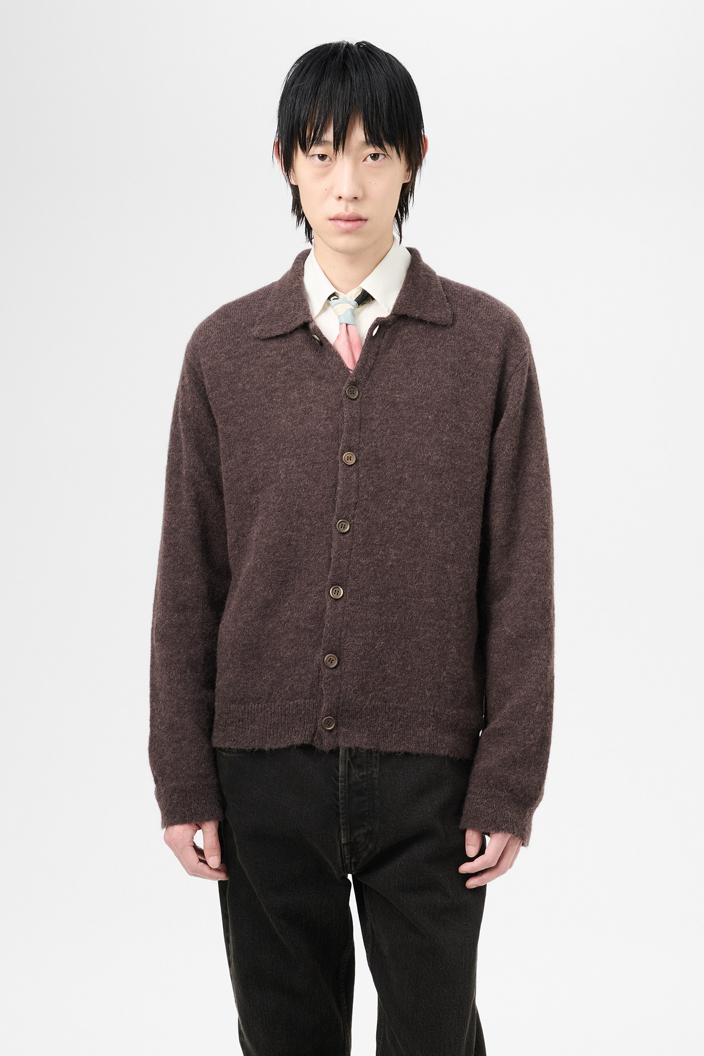 Our Legacy - Evening Polo Smokey Brown Fuzzy Alpaca