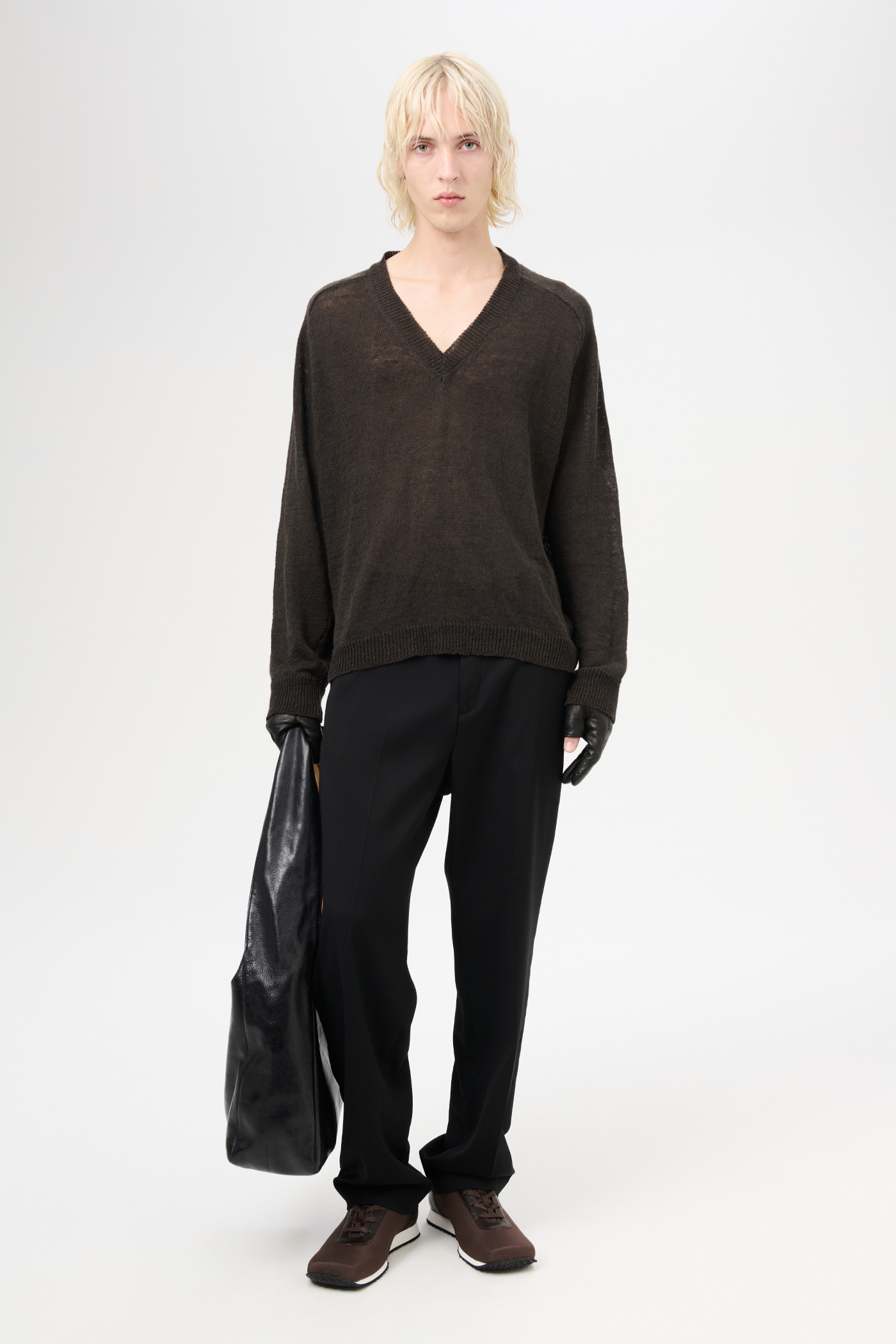 Our Legacy - Rue V-Neck Nori Green Cyclone Linen