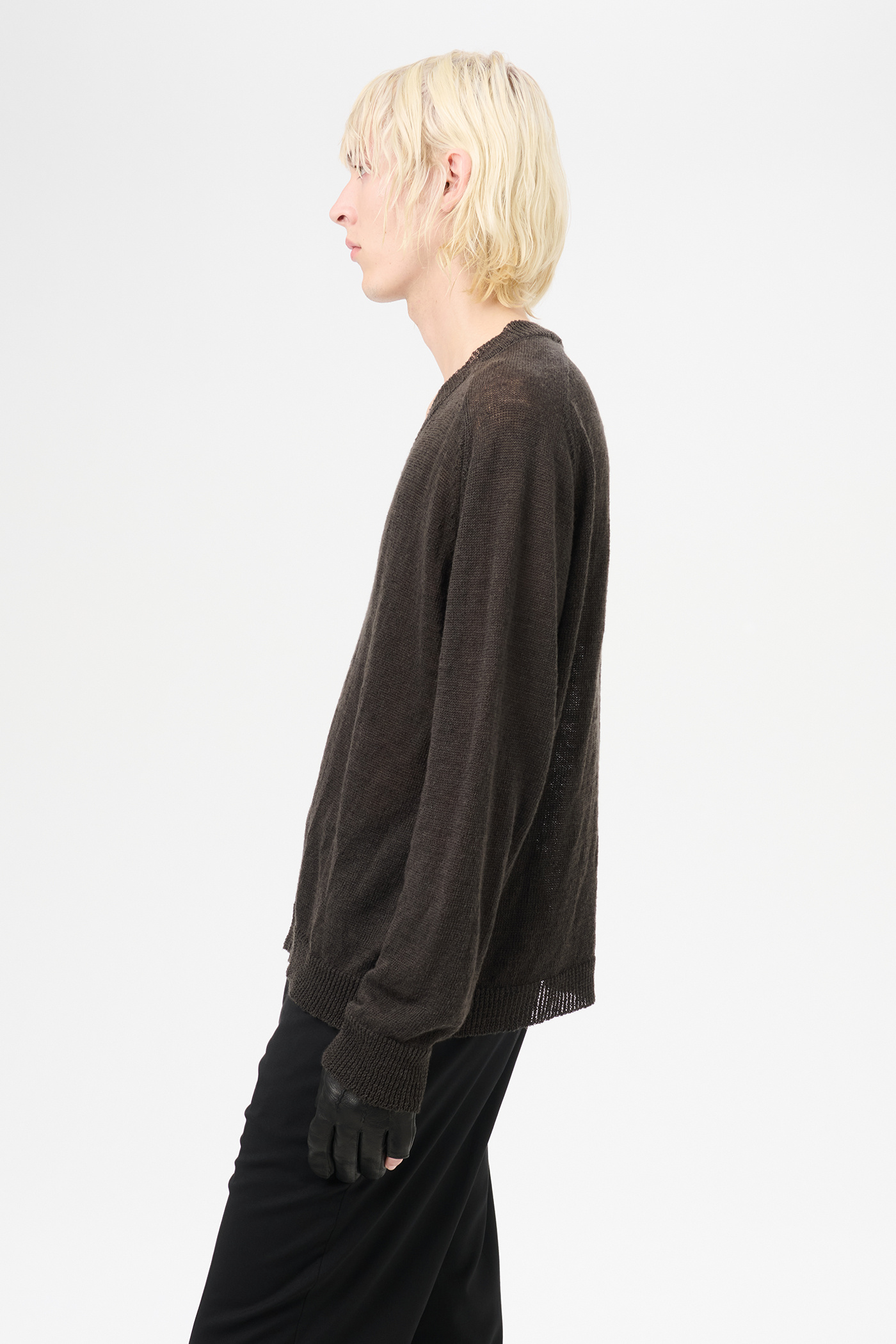 Our Legacy - Rue V-Neck Nori Green Cyclone Linen