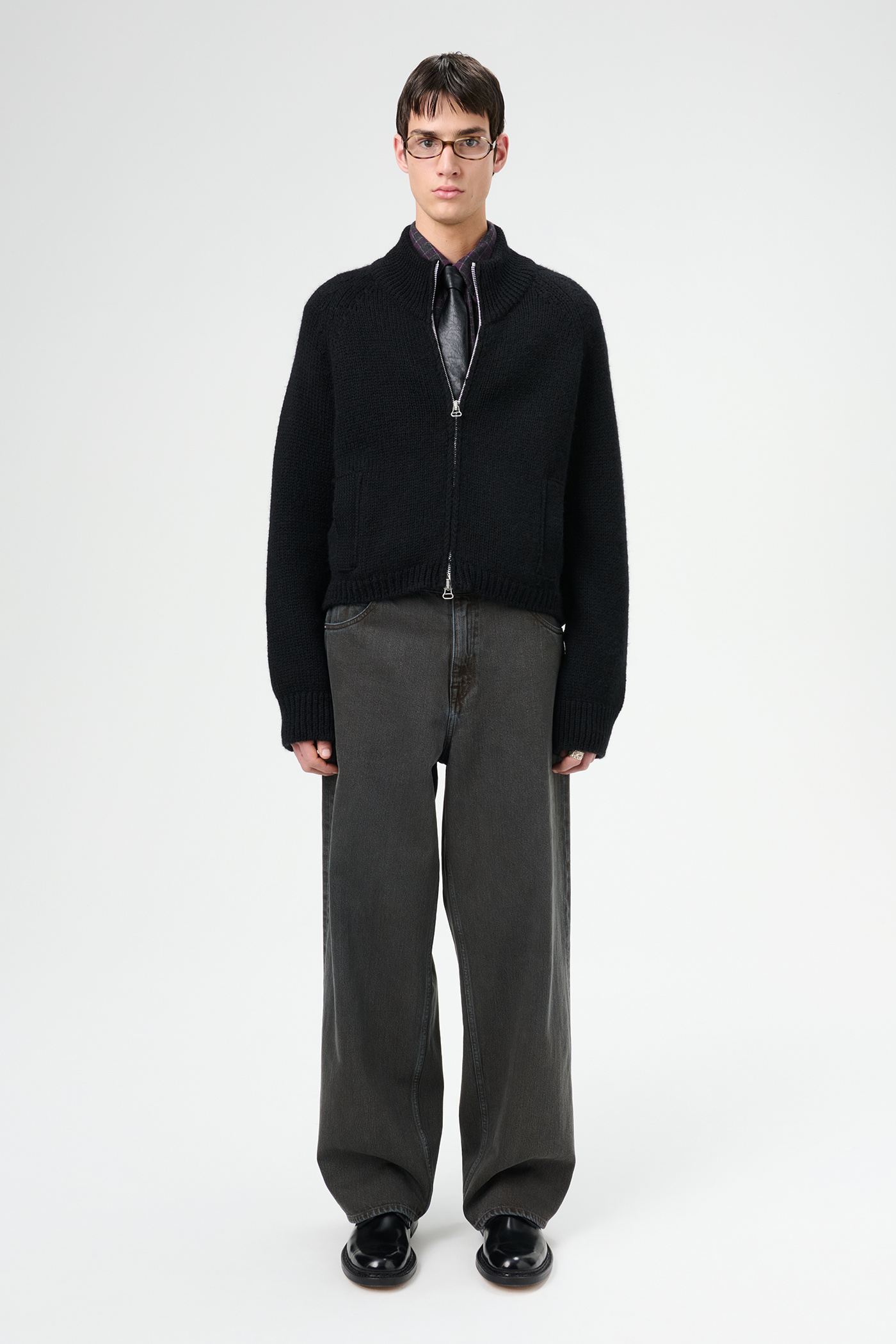 Our Legacy - Ultra Zip Funnel Jet Black Isels Wool